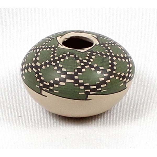 Miniature Mata Ortiz Polychrome Seed Jar, Acosta