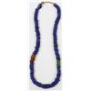 Image 5 : Antique Dutch Donut Cobalt Blue Bead Necklace