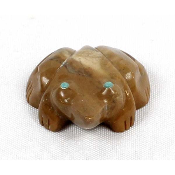 Zuni Travertine Frog Fetish by Georgette Quam