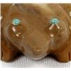Image 2 : Zuni Travertine Frog Fetish by Georgette Quam