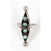 Image 1 : Vintage Zuni Sterling Turquoise Ring, Size 6.25