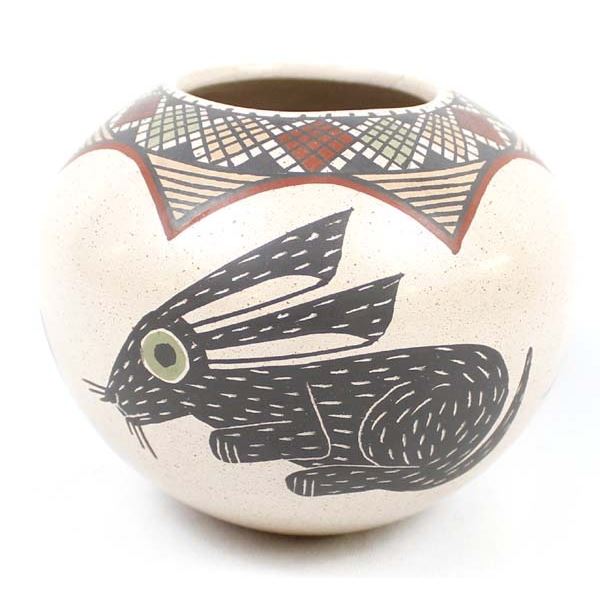 Mata Ortiz Rabbit Bowl by Roberto Banuelos