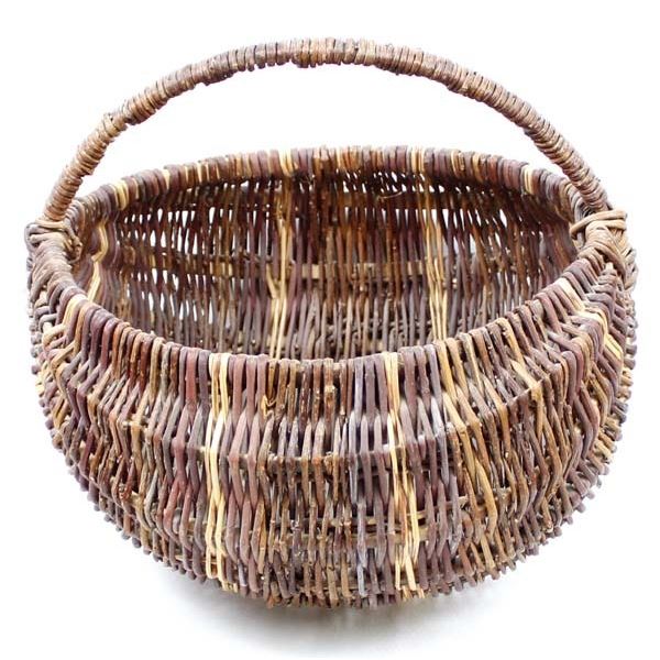 Vintage Ojibwe Buttocks Basket by Rose Cree