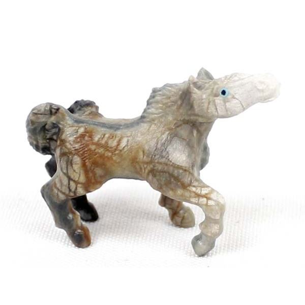 Zuni Picasso Marble Horse Fetish, Travis Lasiloo