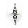 Image 1 : Vintage Zuni Sterling Turquoise Ring, Size 6.5