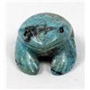 Image 1 : Zuni Carved Turquoise Frog Fetish by V. Cheama