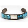 Image 1 : Native American Navajo Sterling Silver Overlay Bracelet