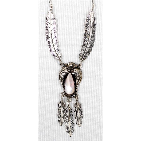 Native American Navajo Sterling Silver Necklace by S. A. Arviso