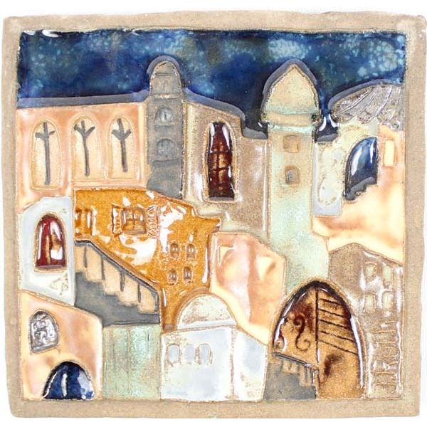 J. Ruth Faktor Mid Century Ceramic Pottery Tile