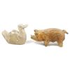 Image 1 : 2 Carved Stone Animals