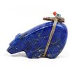 Image 3 : Native American Zuni Lapis & Pyrite Bear Fetish by Emery Eriacho