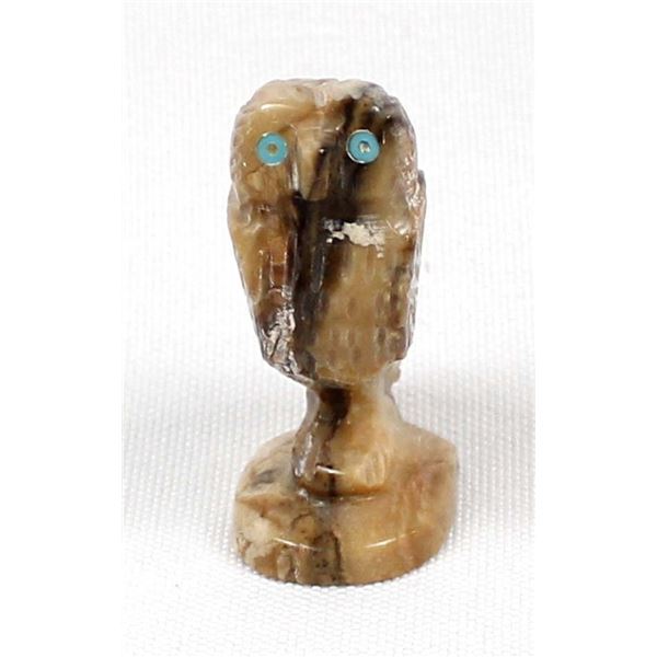 Navajo Picasso Marble Owl Fetish, David T. Yazzie