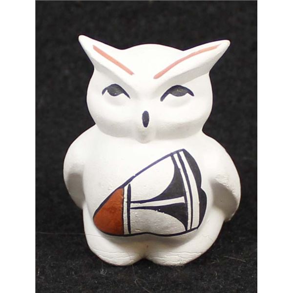 Isleta Hand Painted Ceramic Pottery Owl