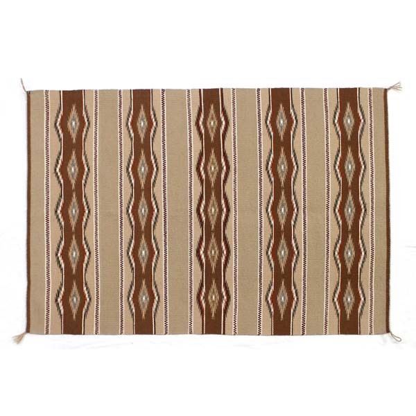 Native American Navajo Natural Wool Textile Rug