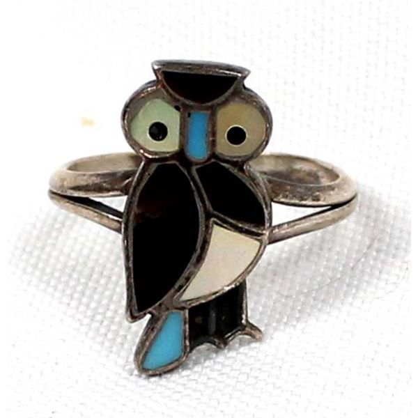 Zuni Sterling Silver Inlay Ring