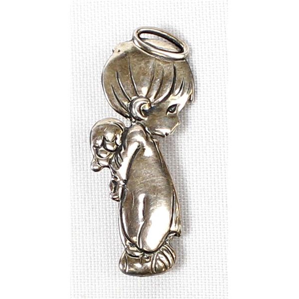 Mexican Sterling Precious Moments Angel Pin