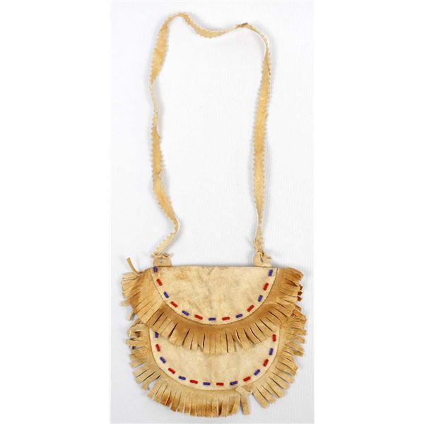 Native American Doeskin Leather Beaded Bag