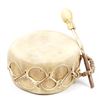 Image 1 : Native American Taos Hide & Log Drum with Beater