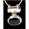 Image 2 : Sterling Onyx Pendant Necklace