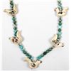 Image 1 : Pottery Bird and Turquoise Bead Necklace