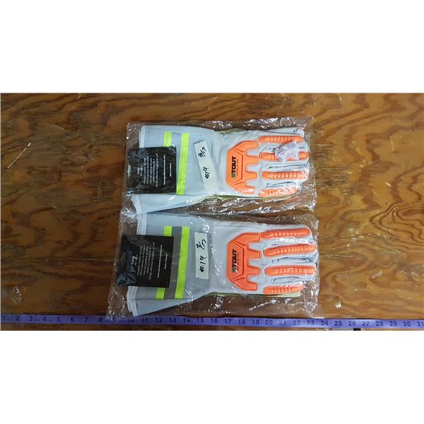 2 Pairs Gloves  Size LG