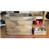 Image 1 : 2 Wood Crates & Vintage Bottles