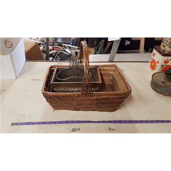 Wicker Basket & Wire Basket Etc.