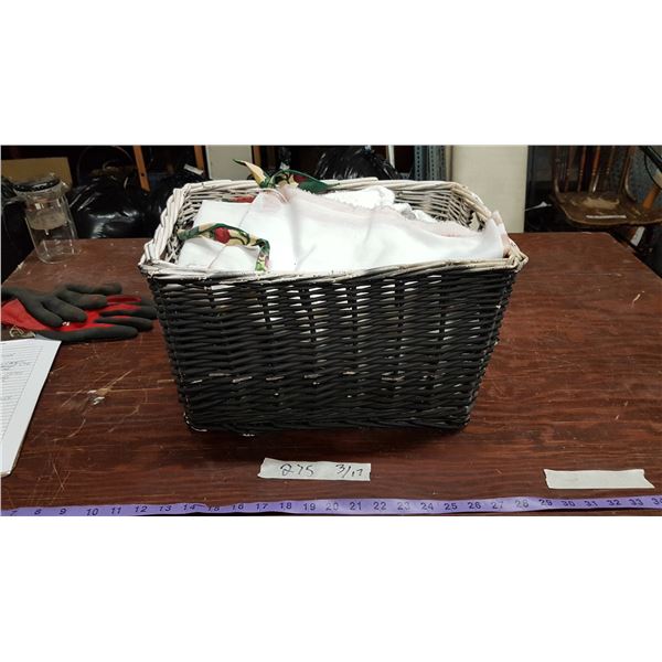 Wicker Basket & Contents