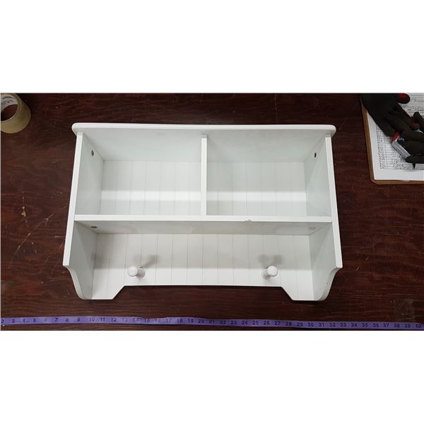 Shelf With Coat Hooks 21" X 14"