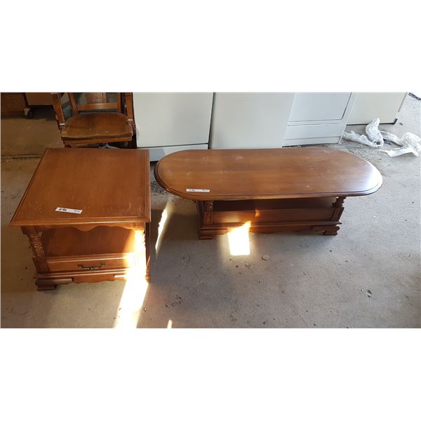 Coffee & End Table 60" X 22" & 22" X 27"