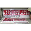 Image 1 : 5 Metal "For Lease: Signs 24x18"