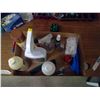 Image 2 : Lot of Cutlery, Cleaning Supplies, Vase