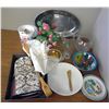 Image 1 : Lot of Glassware, Pans, Oven Mitts