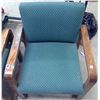 Image 2 : 2 Green Upholstered Office Chairs