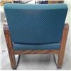 Image 4 : 2 Green Upholstered Office Chairs