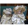 Image 2 : 2 Porcelain Dolls on Stands