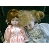 Image 2 : 2 Porcelain Dolls NO Stands