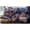 Image 1 : Lot of Sad Iron Trivets, Iron, Stove Crank, Etc.