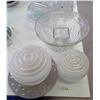 Image 1 : Lot of Glassware - light fixtures, Punch Bowl, Etc.