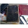 Image 5 : Bible, Autograph Book, Collector Cards, & 2 Advertising Thermometers