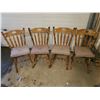 Image 1 : 4 wooden dining chairs w/ cusions 34"h back