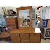 Image 1 : dresser 62.5"w x 29"t x 18"d & mirror 46"t x 32"w