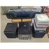 Image 1 : two radios (cassette & cd) w/ lot of cassettes & cds (working)