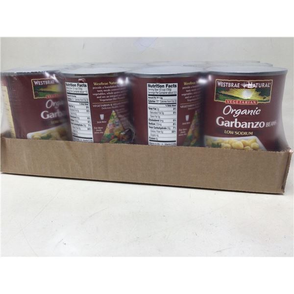 Westbrae Natural Organic Garbanzo Beans (12 x 425g)