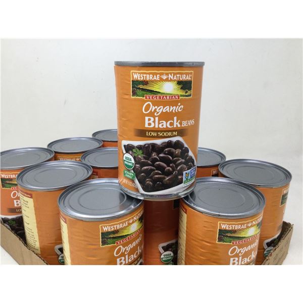 Westbrae Natural Organic Black Beans-Low Sodium (12 x 425g)