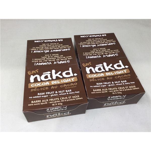 Nakd Cocoa Delight Raw Fruit  Nut Bar (2 x 18 x 35g)