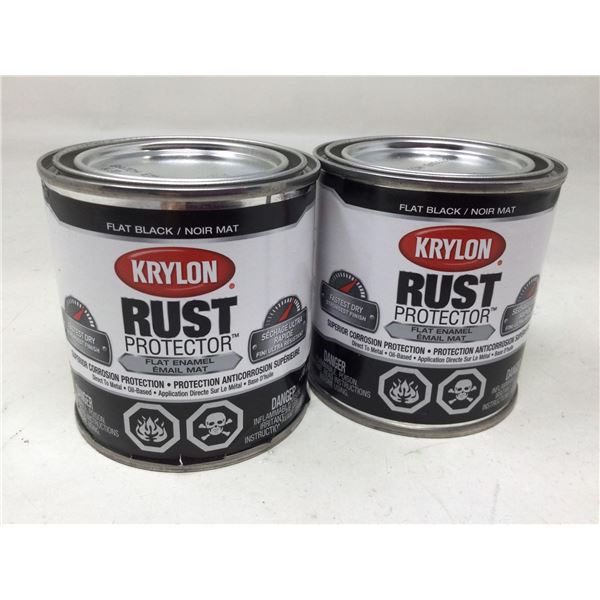 Krylon Rust Protector Flat Black (2 x 236ml)