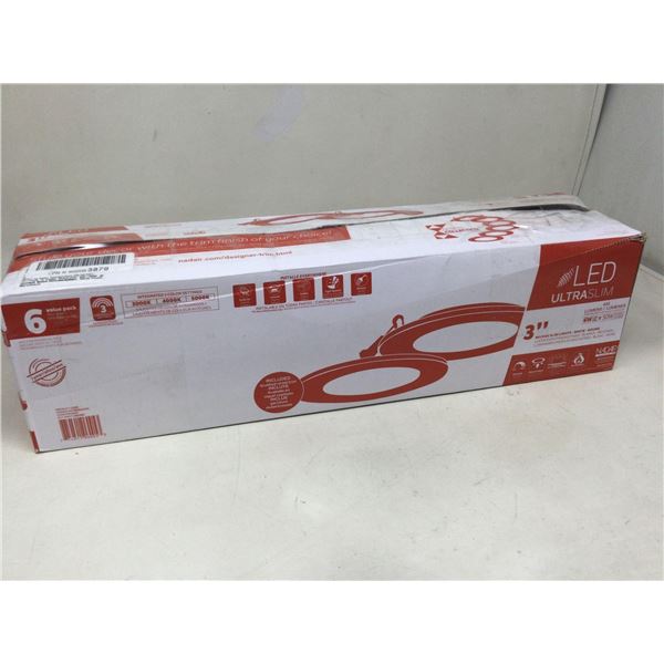 LED Ultra Slim Recess Lights-White Round 3in