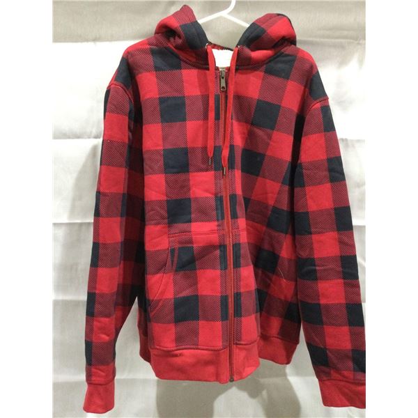 Sherpa Lined Buffalo Plaid Zip-up (XL)