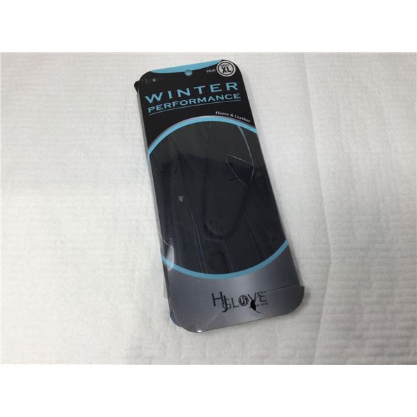 Winter Performance Mens XL Fleece  Leather Gloves